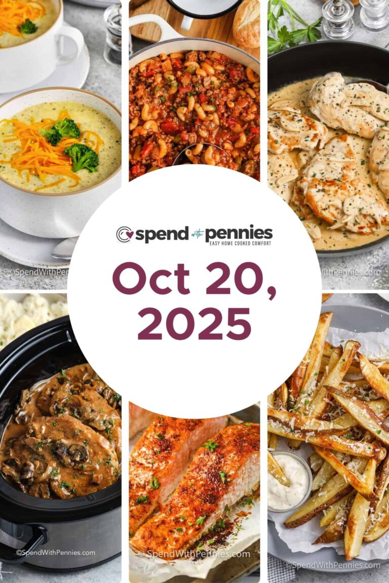 Weekly Meal Plan Oct 20, 2025