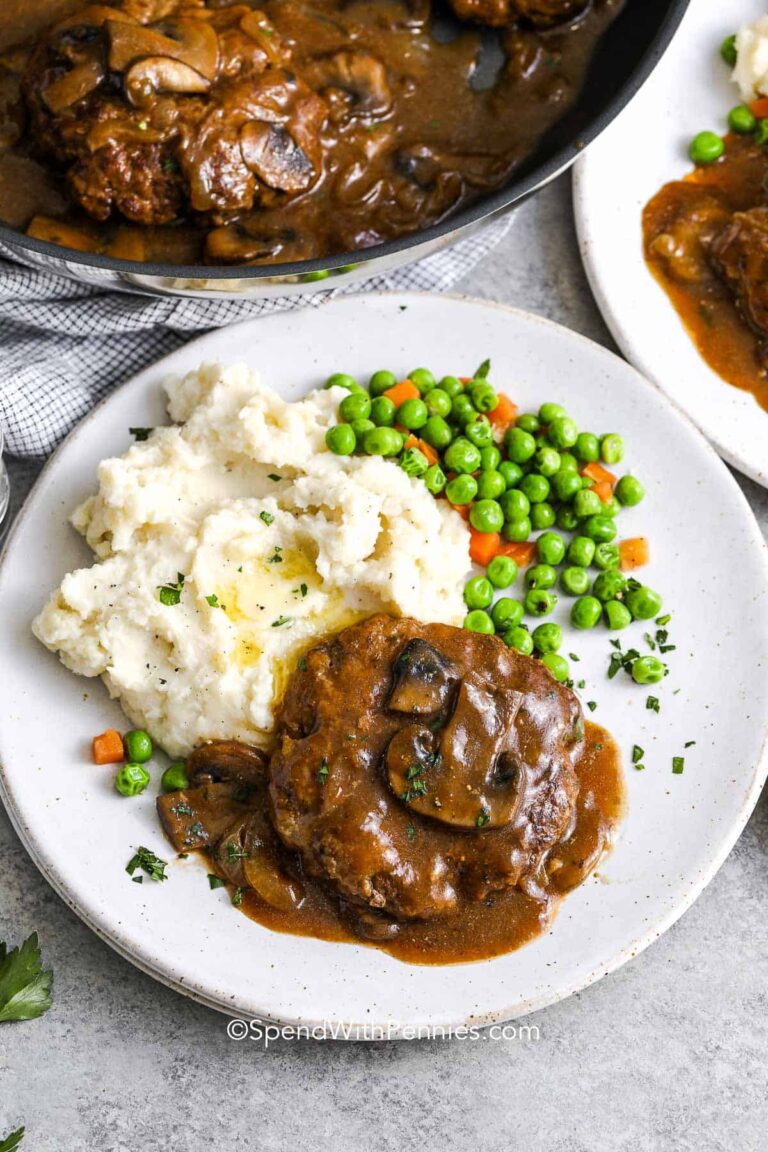 Cozy Up With This Mushroom Salisbury Steak Tonight!