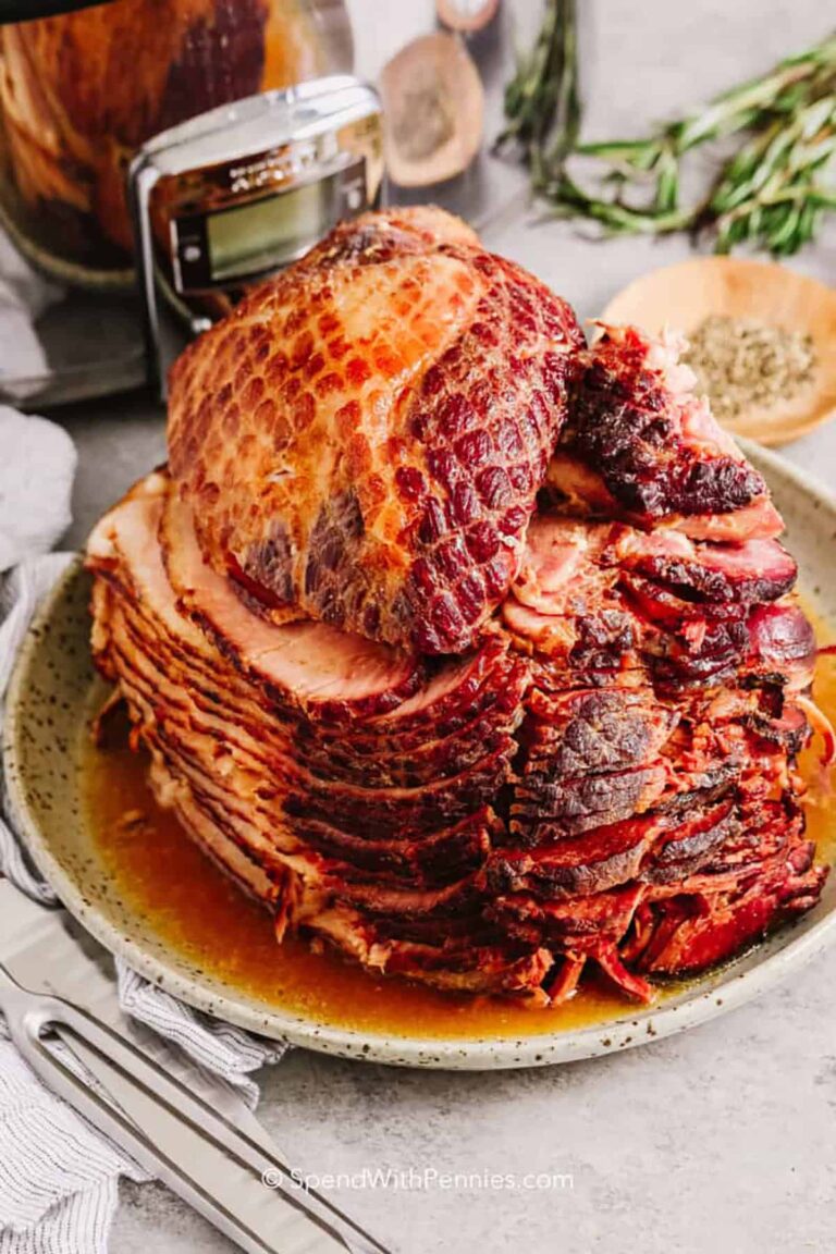 Slow Cooker Ham That Practically Glazes Itself