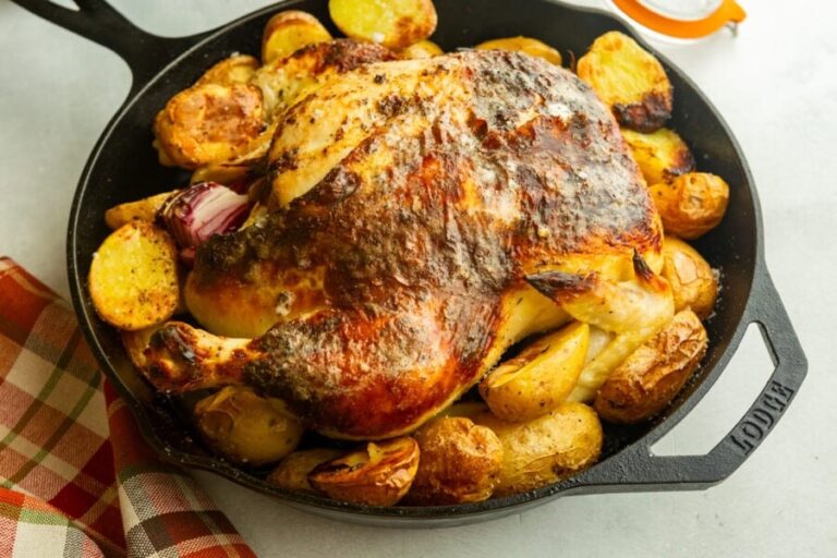 Garlic Butter Roasted Chicken and Potatoes