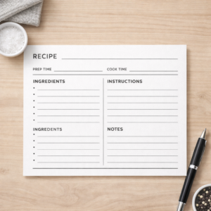 Printable Recipe Card Template